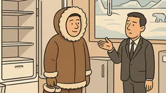 Vic: Eskim kupuje hladilnik, vsi v šoku